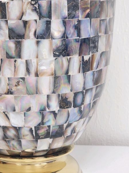 Regal Rose Mother of Pearl Brass Urn