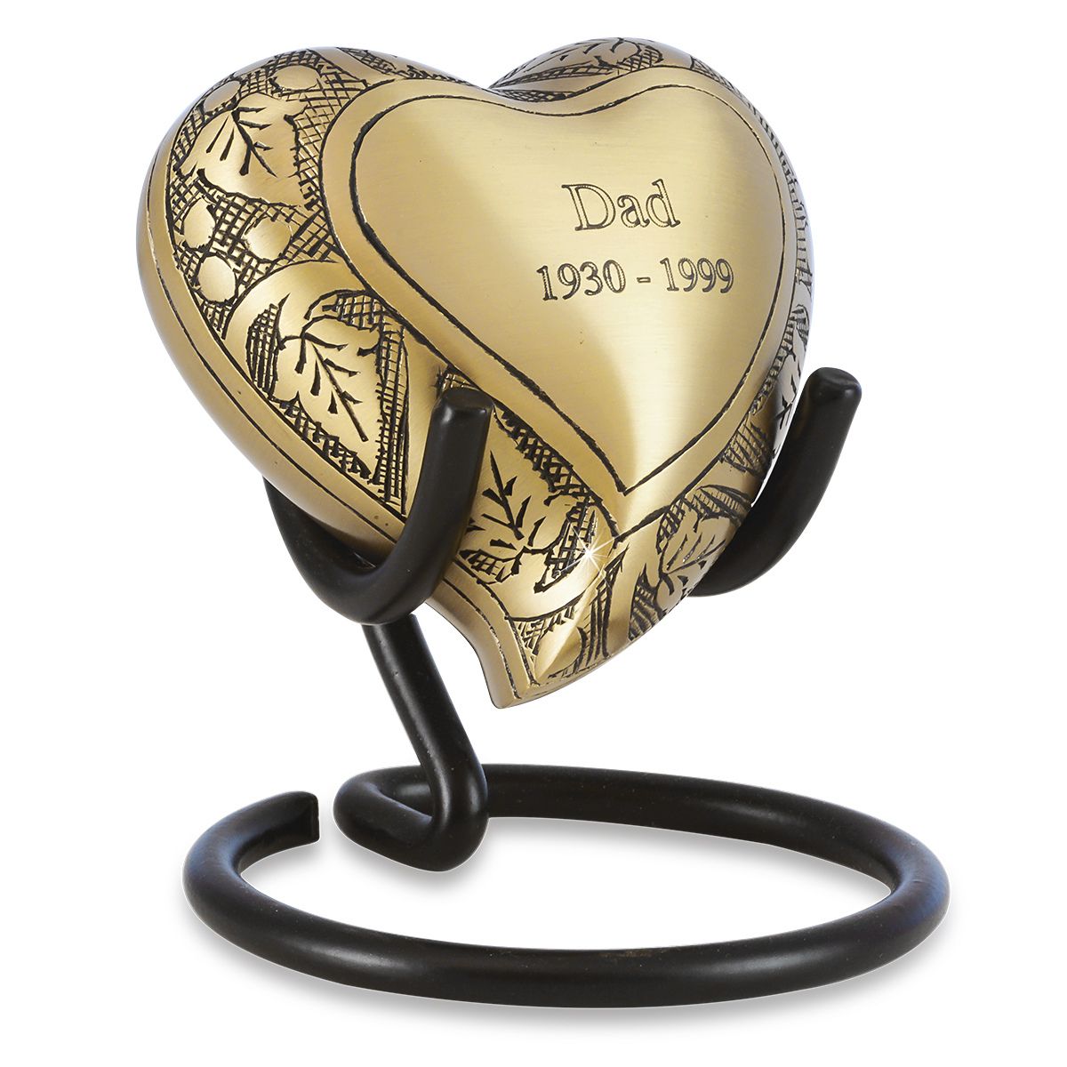 Vine Brass Heart Keepsake